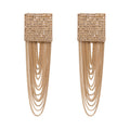 Long metal chain earrings