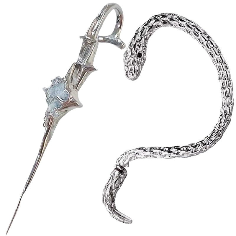 Original Puncture Auricular Needle Plush Four Eight-pointed Stars Design