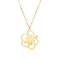 High-End Stainless Steel Plated Flower Pendant Necklace For Women