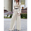 Fashionable Slim-fit Womens Top And Pants Set