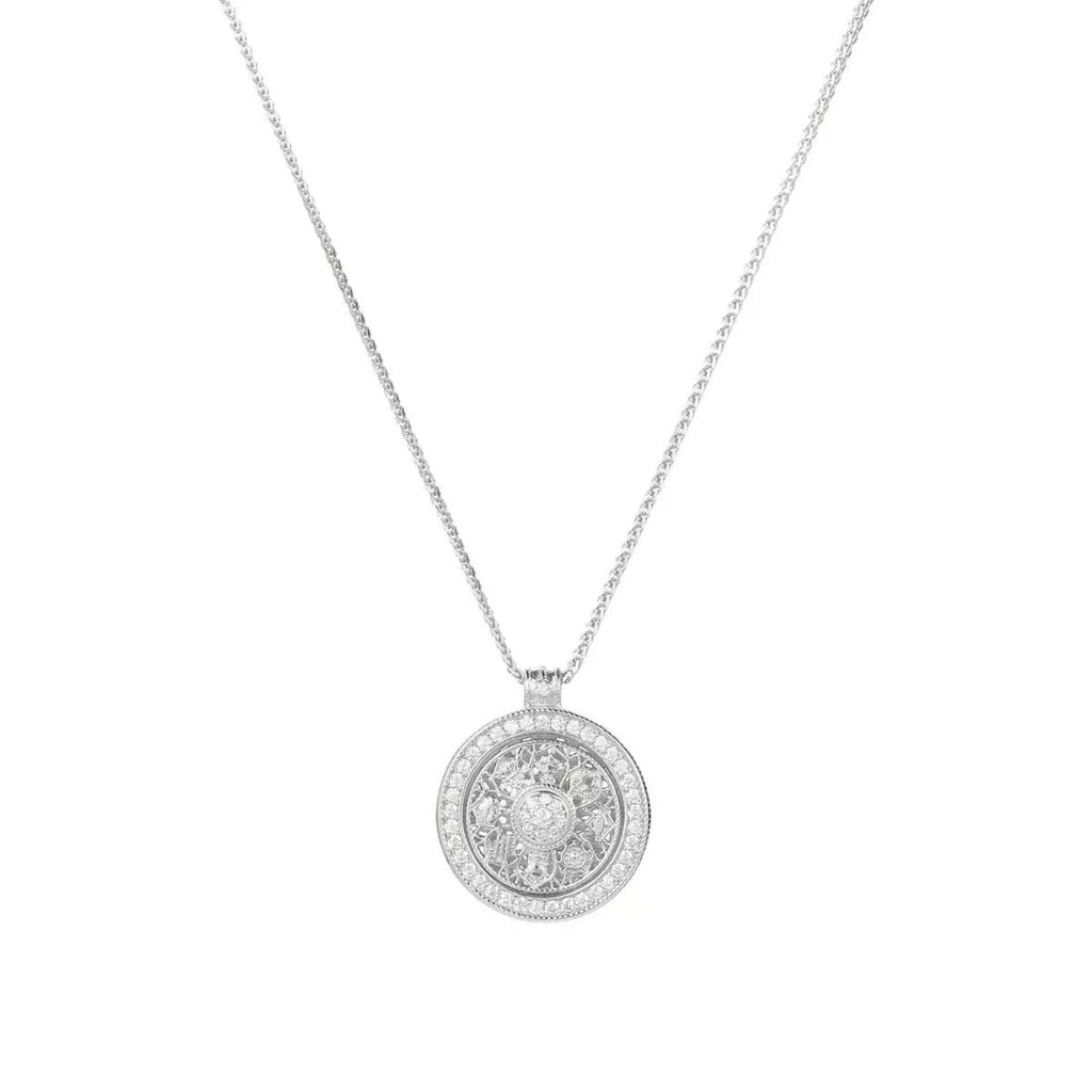 Eight Treasures Compass Rotating Necklace