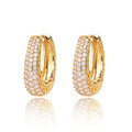 Geometric High-end Fashion Super Sparkling Full Diamond Earrings