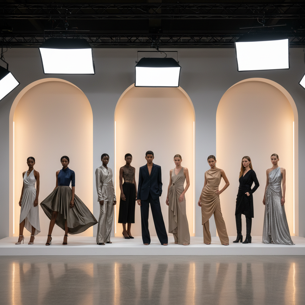 create 424*369 image of clothing fashion models 