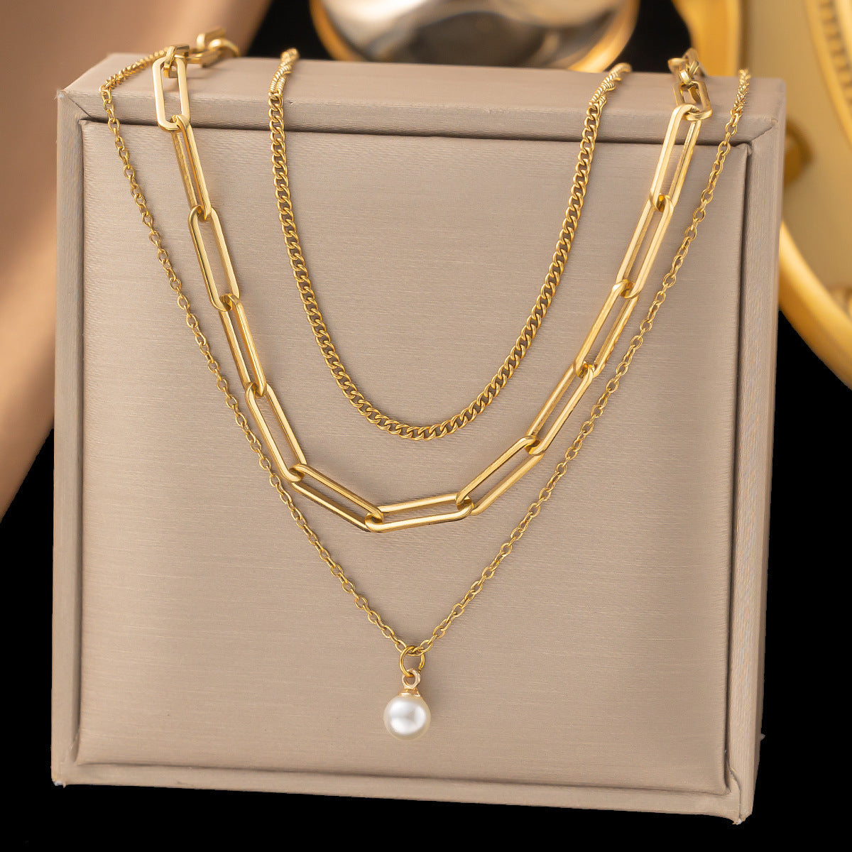 French-style Instagram-worthy Light-luxury Heart Tassel Titanium Steel Necklace