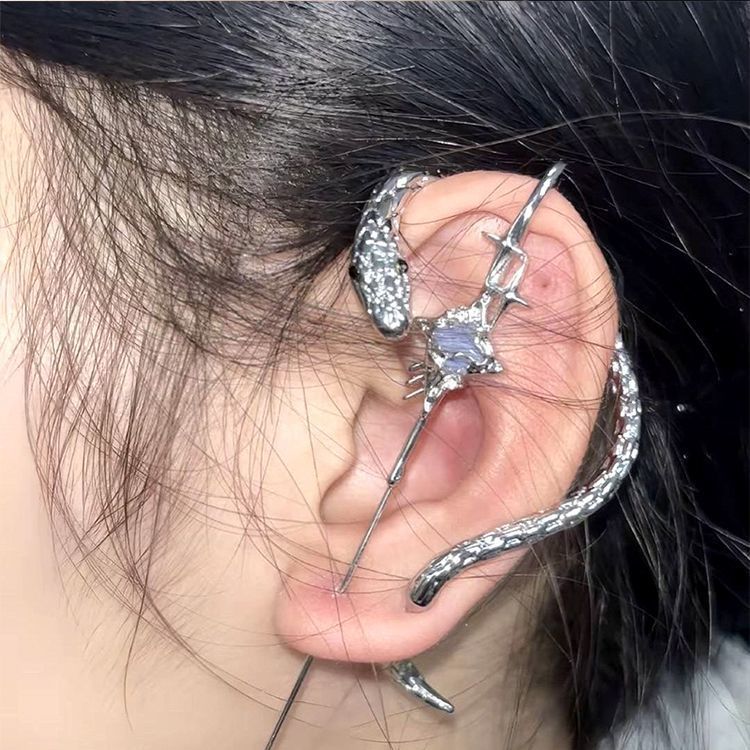 Original Puncture Auricular Needle Plush Four Eight-pointed Stars Design