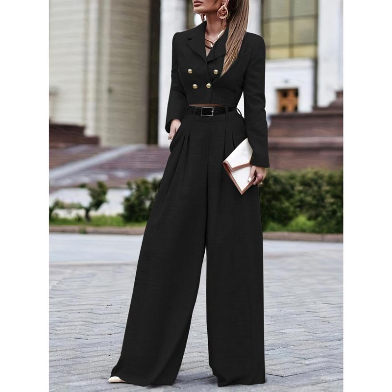 Fashionable Slim-fit Womens Top And Pants Set