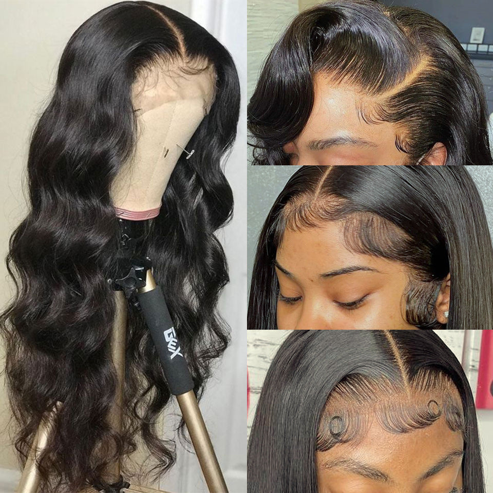 Synthetic Wigs Front Lace Long Curly Hair Headgear