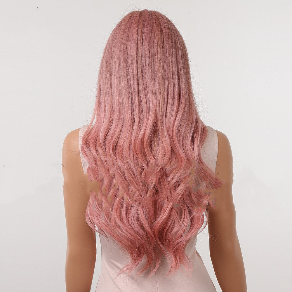 Female  Chestnut Blond Bangs Long Curly Air Bangs Synthetic Fiber Wig